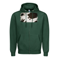 Sports Green Cowhide Black and White Brush Strokes Background Zipper Hoodie - Jasminsmagicworld
