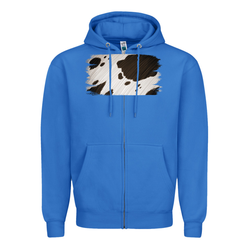 Cowhide Black And White Brush Strokes Background Zipper Hoodie by Jasminsmagicworld | Teevron