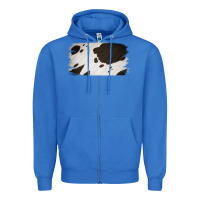 True Royal Cowhide Black and White Brush Strokes Background Zipper Hoodie - Jasminsmagicworld