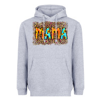 Heather Grey Leopard Sunflower Mama Heavyweight Hoodie - RanaPortraitStore