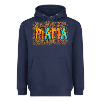Navy Leopard Sunflower Mama Heavyweight Hoodie - RanaPortraitStore