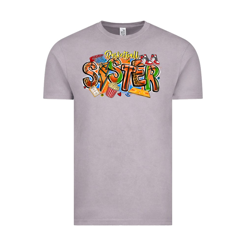 Basketball Sister Vintage Tee by CowhideDigitalArt | Teevron