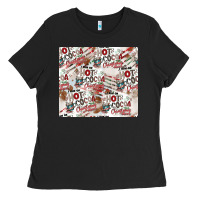 Hot Cocoa Christmas Cheer Pattern Ladies Tee | Teevron