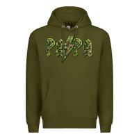 Army Green papa  lightning camouflage Premium Hoodie - BarkalooDesign