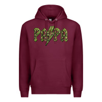 Burgundy papa  lightning camouflage Premium Hoodie - BarkalooDesign