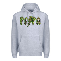 Heather Grey papa  lightning camouflage Premium Hoodie - BarkalooDesign