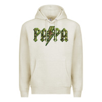 Oatmeal Heather papa  lightning camouflage Premium Hoodie - BarkalooDesign