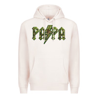 Pale Pink papa  lightning camouflage Premium Hoodie - BarkalooDesign