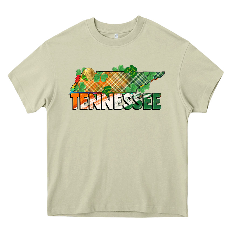 Tennessee Map St Patrick's Day Heavy Core Tee by FaDigitalArtStudio | Teevron