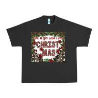 Pigment Black just a girl who loves christmas Urban Heavy Tee - CowhideDigitalArt