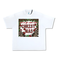 White just a girl who loves christmas Urban Heavy Tee - CowhideDigitalArt
