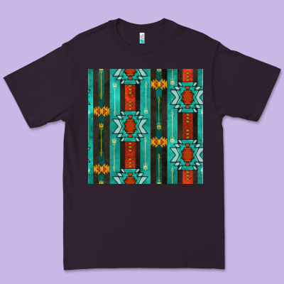 Native American Aztec Seamless Pattern 5 Premium Tee Designed By Bundleandbundleshop