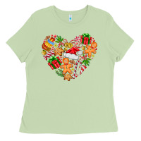 Matcha love Christmas  heart Ladies Tee - CowhideDigitalArt