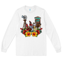 White farm life chicken Long Sleeve Tee - SublimationCraftShop