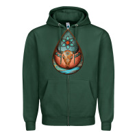 Sports Green teardrop tooled leather bullskull earrings Zipper Hoodie - Jasminsmagicworld