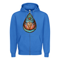 True Royal teardrop tooled leather bullskull earrings Zipper Hoodie - Jasminsmagicworld