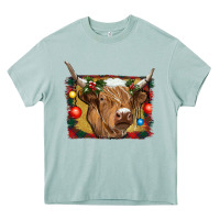 Arona highland cow christmas Heavy Core Tee - RanaPortraitStore