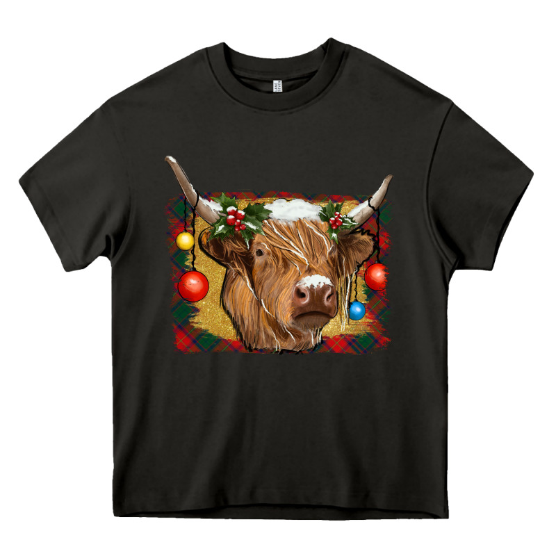 Highland Cow Christmas Heavy Core Tee by RanaPortraitStore | Teevron