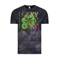 Cloud Black Lucky Vintage Tee - CowhideDigitalArt