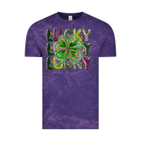 Cloud Purple Lucky Vintage Tee - CowhideDigitalArt