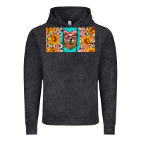 Vintage Black mama bear with sunflowers and glasses license plate Vintage Hoodie - Artiststas