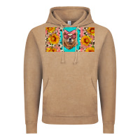 Vintage Coffee mama bear with sunflowers and glasses license plate Vintage Hoodie - Artiststas