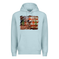 Blue Mist deer hunting target american flag  background Premium Hoodie - BarkalooDesign