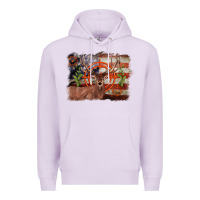 Lilac deer hunting target american flag  background Premium Hoodie - BarkalooDesign