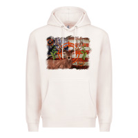Pale Pink deer hunting target american flag  background Premium Hoodie - BarkalooDesign