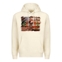 Sandshell deer hunting target american flag  background Premium Hoodie - BarkalooDesign