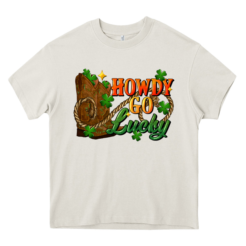 Howdy Go Lucky St. Patricks Day Heavy Core Tee by FaDigitalArtStudio | Teevron