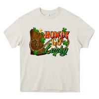 Cream Howdy go lucky st. patricks day Heavy Core Tee - FaDigitalArtStudio