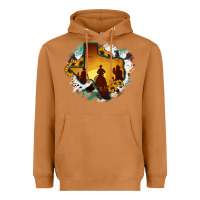 Meerkat Horsehide Texas Map Cowboys Flag Heavyweight Hoodie - RanaPortraitStore