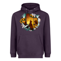 Plum Horsehide Texas Map Cowboys Flag Heavyweight Hoodie - RanaPortraitStore