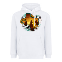 White Horsehide Texas Map Cowboys Flag Heavyweight Hoodie - RanaPortraitStore