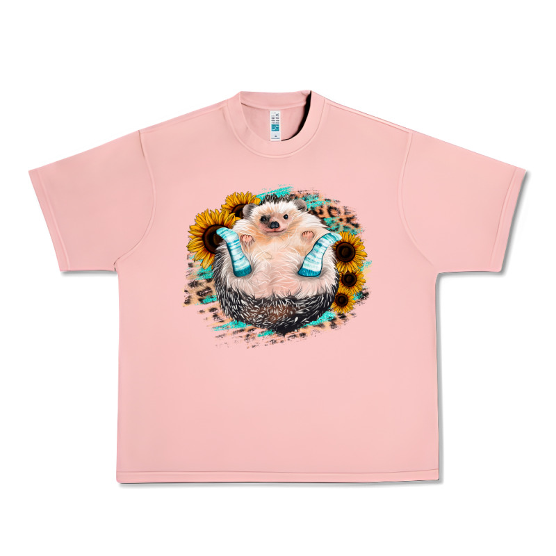 Sunflower Leopard Hedgehog Urban Heavy Tee by Jasminsmagicworld | Teevron
