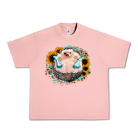 Salmon Sunflower Leopard Hedgehog Urban Heavy Tee - Jasminsmagicworld