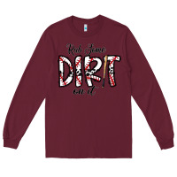 Burgundy rub somedirt on it baseball Long Sleeve Tee - CowhideDigitalArt