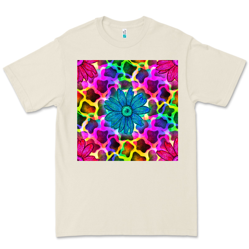 Neon Cowhide With Flower Seamless Pattern Premium Tee by BundleAndBundleShop | Teevron