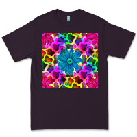 Plum neon cowhide with flower seamless pattern Premium Tee - BundleAndBundleShop