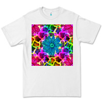 White neon cowhide with flower seamless pattern Premium Tee - BundleAndBundleShop