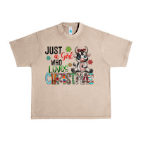 French Oak just a girl who loves christmas Urban Heavy Tee - CowhideDigitalArt