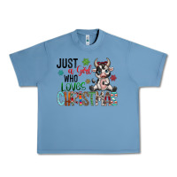 Pebble Blue just a girl who loves christmas Urban Heavy Tee - CowhideDigitalArt