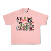Salmon just a girl who loves christmas Urban Heavy Tee - CowhideDigitalArt