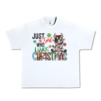 White just a girl who loves christmas Urban Heavy Tee - CowhideDigitalArt