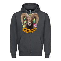 Smoke Colorodo Bighorn Sheep Zipper Hoodie - Jasminsmagicworld