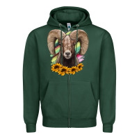 Sports Green Colorodo Bighorn Sheep Zipper Hoodie - Jasminsmagicworld