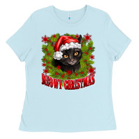 Meowy Christmas Ladies Tee | Teevron