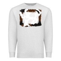 Oatmeal Heather cowhide frames background Premium Sweatshirt - RanaPortraitStore