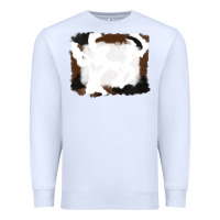 White cowhide frames background Premium Sweatshirt - RanaPortraitStore